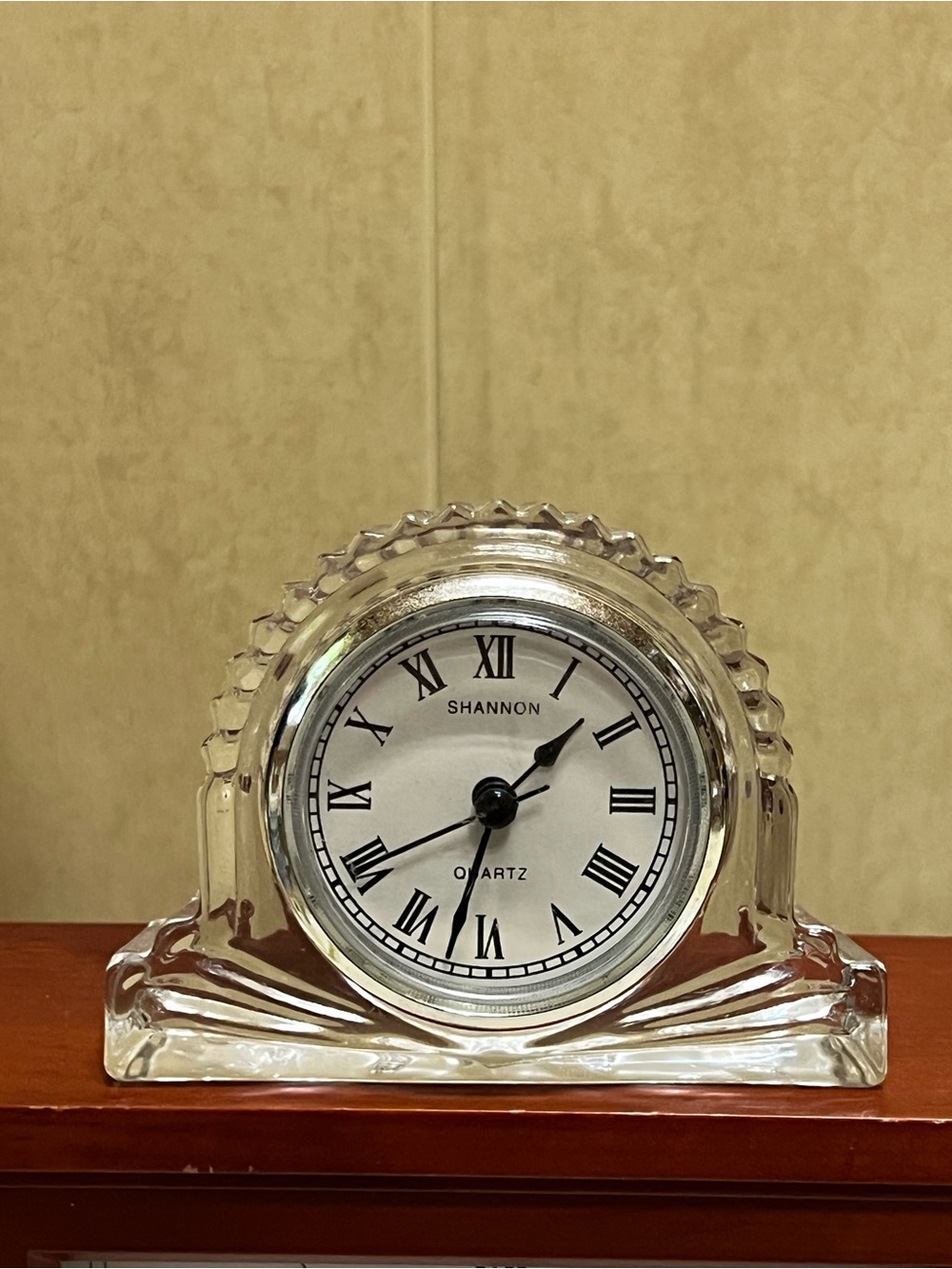 Vintage Shannon Crystal Mantel Clock